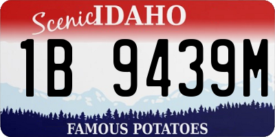 ID license plate 1B9439M