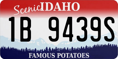 ID license plate 1B9439S
