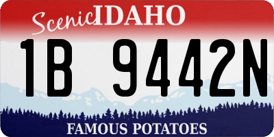 ID license plate 1B9442N