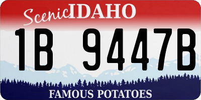 ID license plate 1B9447B