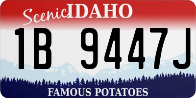 ID license plate 1B9447J