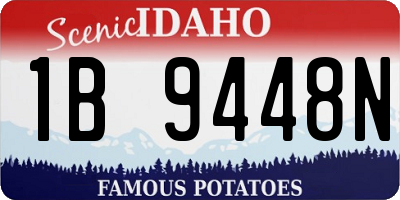 ID license plate 1B9448N