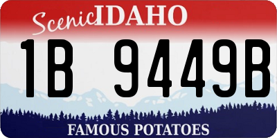 ID license plate 1B9449B