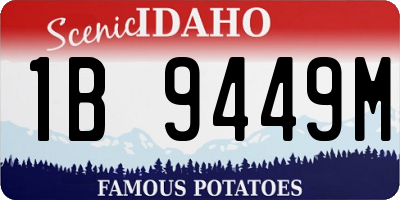 ID license plate 1B9449M