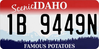 ID license plate 1B9449N