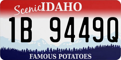 ID license plate 1B9449Q