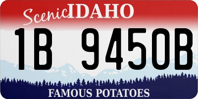 ID license plate 1B9450B