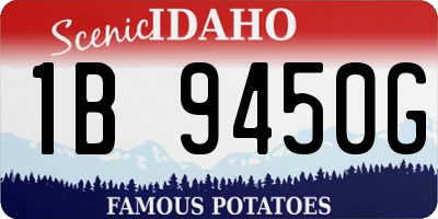 ID license plate 1B9450G