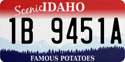 ID license plate 1B9451A