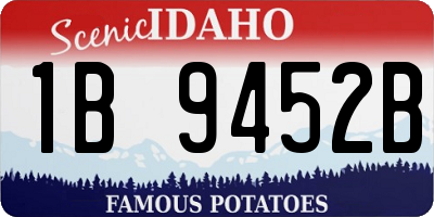 ID license plate 1B9452B