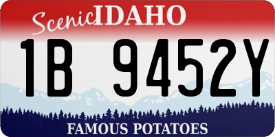ID license plate 1B9452Y