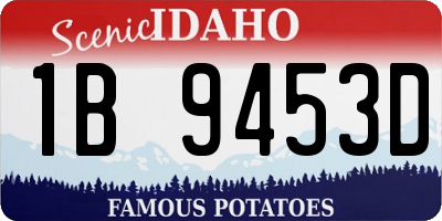 ID license plate 1B9453D