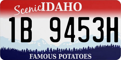 ID license plate 1B9453H