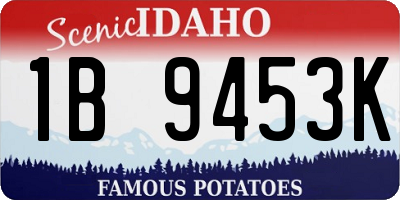 ID license plate 1B9453K