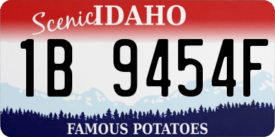 ID license plate 1B9454F