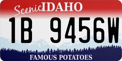 ID license plate 1B9456W