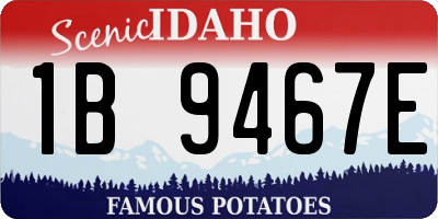 ID license plate 1B9467E