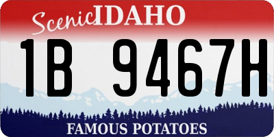ID license plate 1B9467H