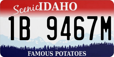 ID license plate 1B9467M