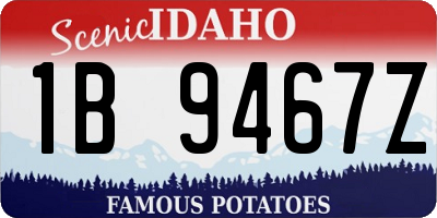 ID license plate 1B9467Z