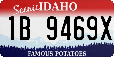 ID license plate 1B9469X