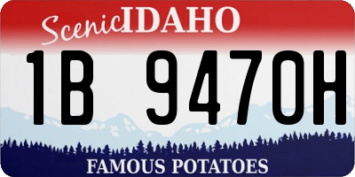 ID license plate 1B9470H