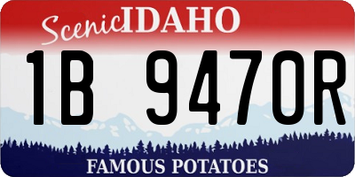 ID license plate 1B9470R