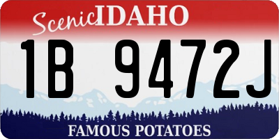 ID license plate 1B9472J