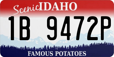 ID license plate 1B9472P