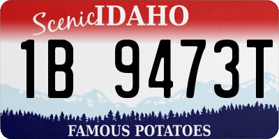 ID license plate 1B9473T