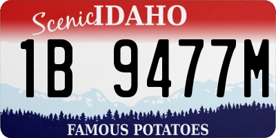 ID license plate 1B9477M