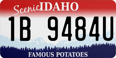 ID license plate 1B9484U