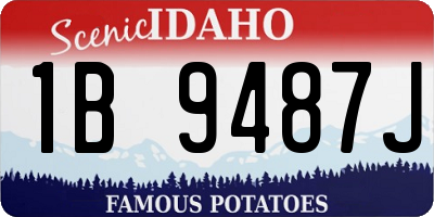 ID license plate 1B9487J