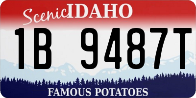 ID license plate 1B9487T