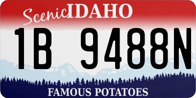ID license plate 1B9488N