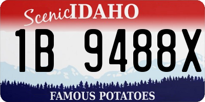 ID license plate 1B9488X
