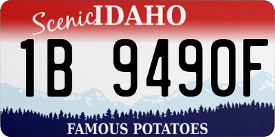 ID license plate 1B9490F