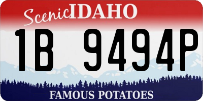ID license plate 1B9494P