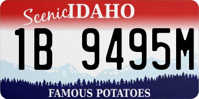 ID license plate 1B9495M