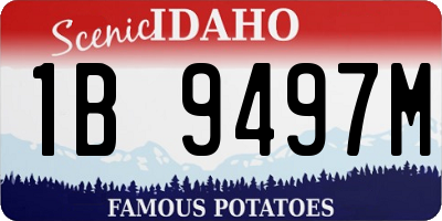 ID license plate 1B9497M