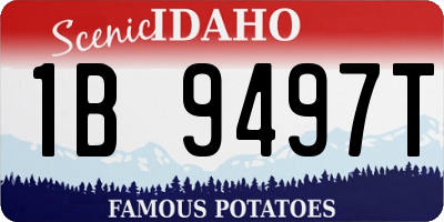 ID license plate 1B9497T