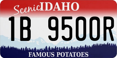 ID license plate 1B9500R