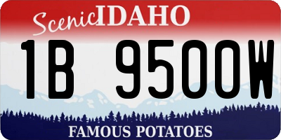 ID license plate 1B9500W