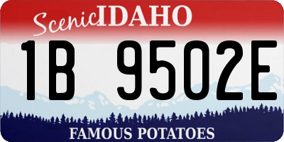 ID license plate 1B9502E