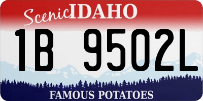 ID license plate 1B9502L
