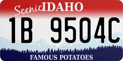 ID license plate 1B9504C
