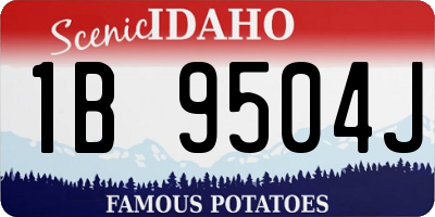 ID license plate 1B9504J