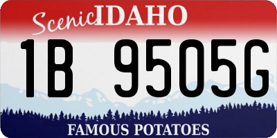 ID license plate 1B9505G