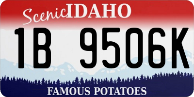 ID license plate 1B9506K