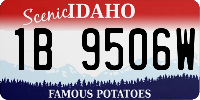 ID license plate 1B9506W